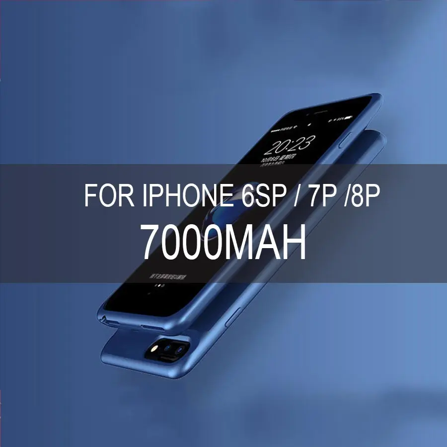 Слоновая кость Зарядное устройство чехол для iPhone 6 7 8 6s Plus Чехлы для аккумуляторов Чехлы для портативного зарядного устройства для iPho - Цвет: Слоновая кость