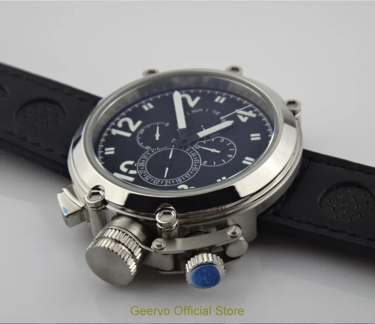 Мужские часы с левой короной и автоматическим движением 50 мм|strap strap|strap watch strapstrap