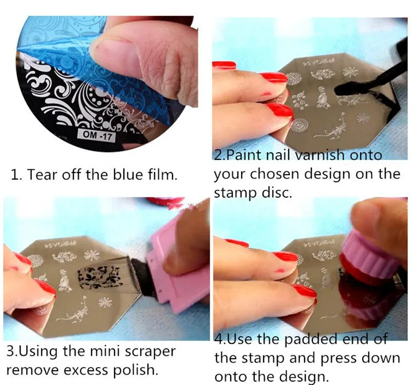 1 шт. пластины для стемпинга ногтей инструменты сделай сам модные трафареты с