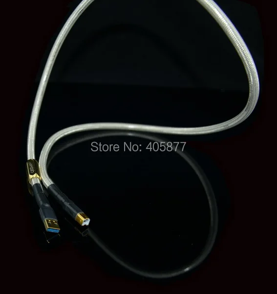 Hi End 1 м A в B USB аудио кабель 5N OFC посеребренный Fi кабель|5n ofc|usb hifi cableaudio cable |
