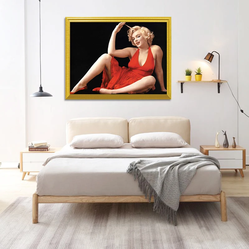 Sexy Marilyn Monroe Dressed in Red 5D DIY Diamond Painting Full Square Embroidery Sale Mosaic Rhinestones | Дом и сад