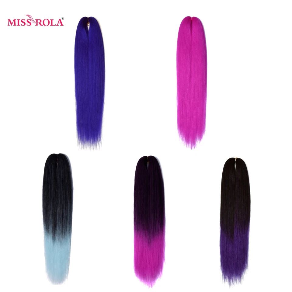 Miss Rola, 5 шт. в упаковке, синтетические растягивающиеся огромные косички для волос, 100 г, 24 дюйма, канекалон, вязанные крючком, скрученные косички для наращивания волос