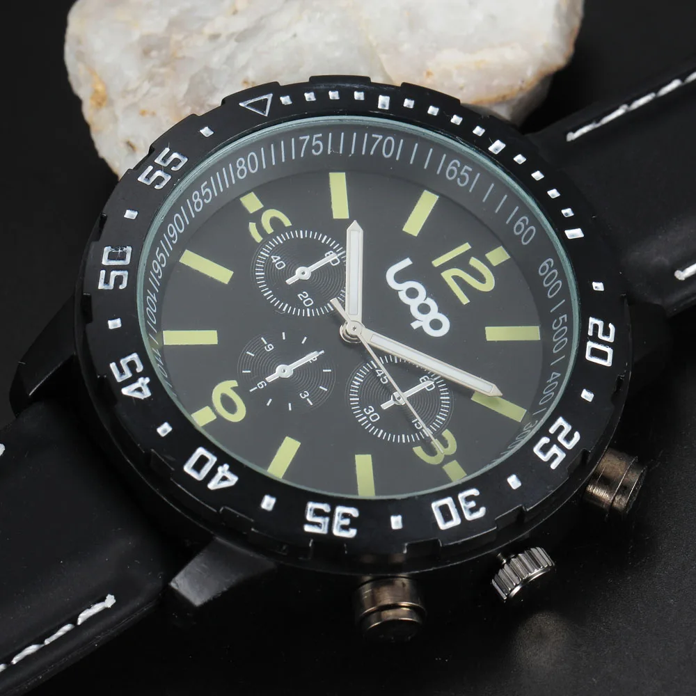 Популярные спортивные бренды V6 Новый резинкой кварцевые часы Для мужчин