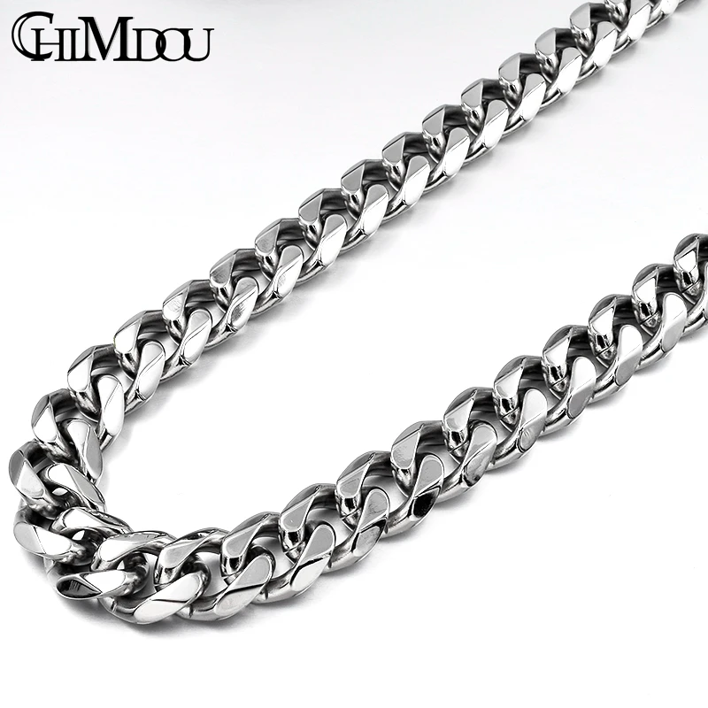 CHIMDOU 2019 Новинка 55 см 13 мм/10 мм/7 мм 316L ожерелье из нержавеющей стали мужские