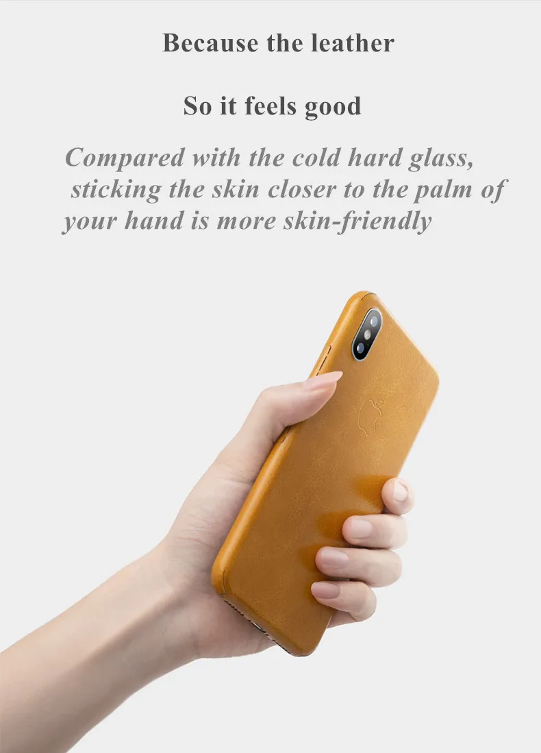 Для iPhone X Case Роскошная натуральная кожа. Вставьте 360 градусов круглый кожаный чехол для iPhone X с кодом отслеживания