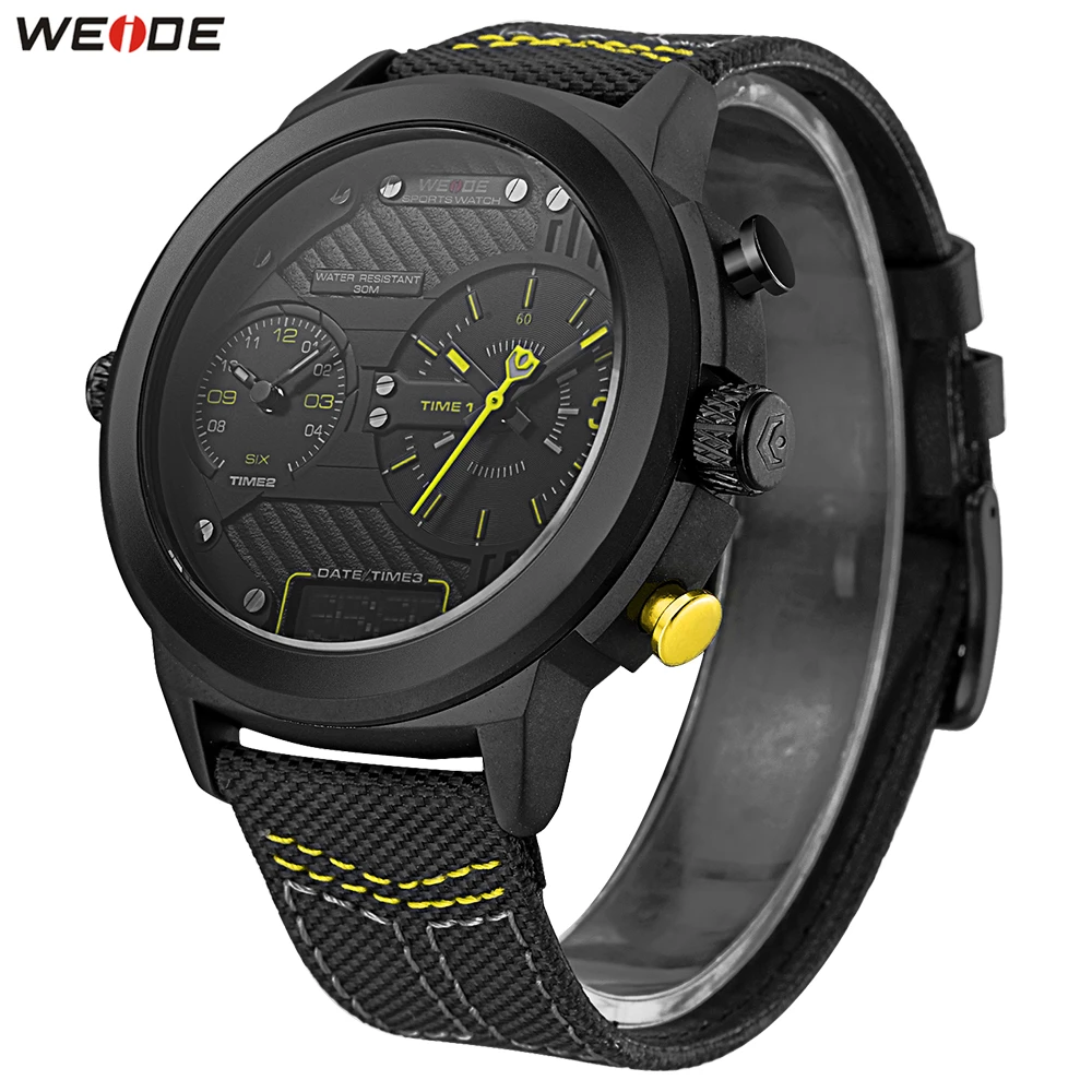 Оригинальные Модные мужские водонепроницаемые часы WEIDE спортивные Цифровые