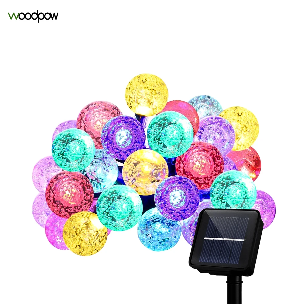 Хрустальный шар Woodpow LED Blub Солнечная гирлянда 20-100 Светодиодная сказочная для сада