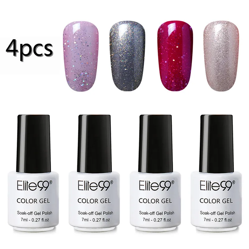 C004-4PCS Elite99 5 шт./лот подарочные наборы коробка 7 мл УФ гель горячая Распродажа Цветной Гель-лак для ногтей Vernis Long Lasing дизайн ногтей маникюр Гель Лаки - Цвет: C004-4PCS