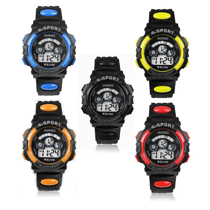 

HONHX Fashion Luxury Waterproof Mens Boy's Watch Digital LED Quartz Alarm Date Sports Men Clock Wrist Watches horloges vrouwen