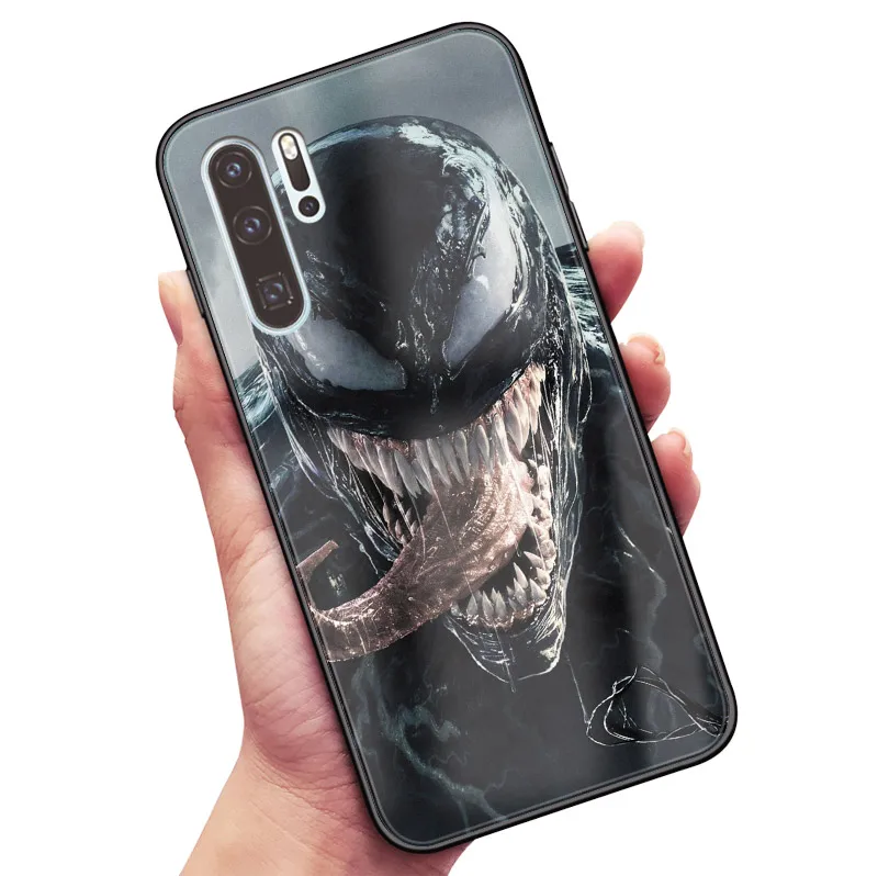 AE 1690 Venom Marvel Роскошный чехол для телефона, мягкий силиконовый стеклянный чехол для huawei Honor V mate P 9 10 20 30 Lite Pro Plus Nova 2 3 4 5 - Цвет: AE 1690