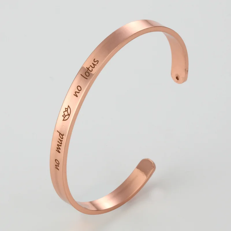 Браслет манжета LOTUS Yoga Mantra из нержавеющей стали с гравировкой|mantra bangle|bangles for meninitial