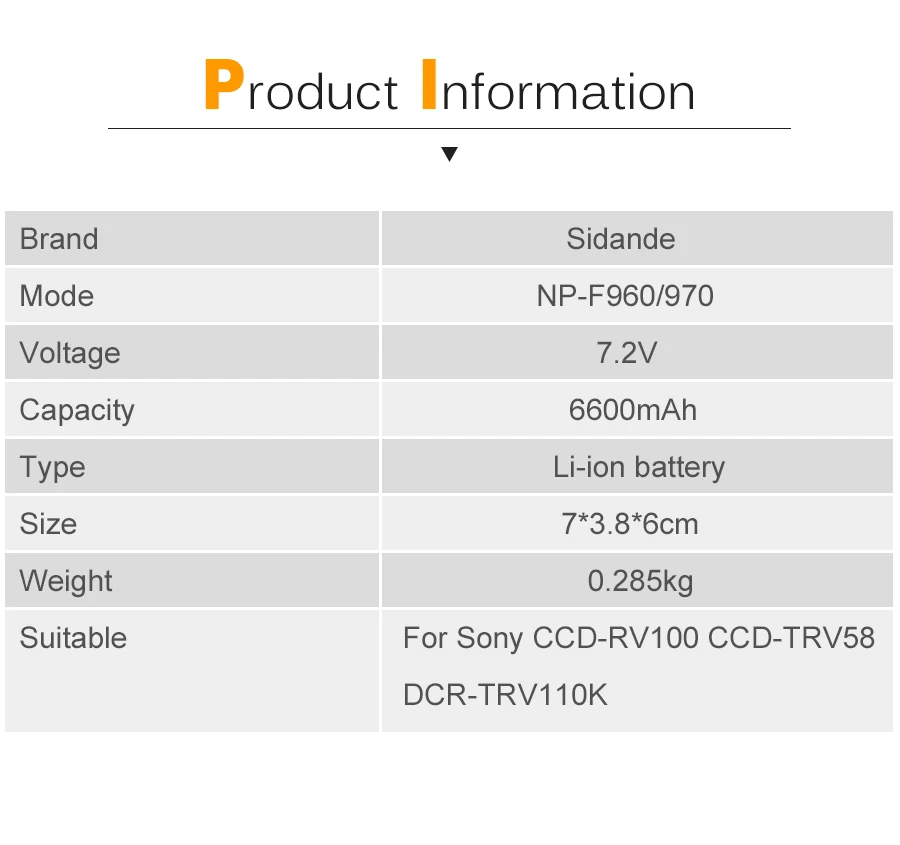 NP F970 NP-F970 NP-960 6600mAh литий-ионная аккумуляторная батарея для камеры Yongnuo Godox светодиодный светильник