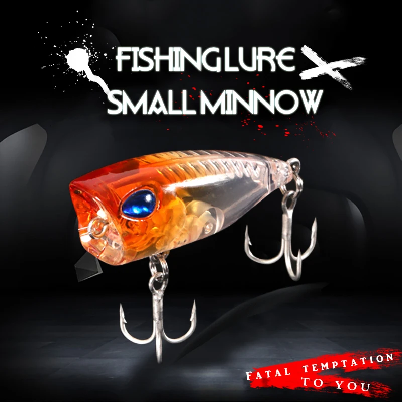 MermaidKnight приманка поппер для рыбалки 3 см 4 г маленькие 3d глаза реалистичные