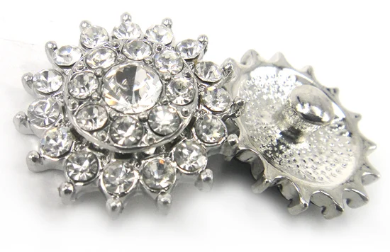 MOODPC Бесплатная доставка один металлический браслет с кнопками 1 8-2 см стразы