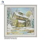 Набор для вышивки крестиком Waterwheel, садовая ткань, 14 карат, 11 карат, подсчитанный принт, холст, аксессуары для вышивки ручной работы