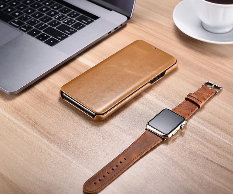 For Samsung Galaxy Note8 Genuine Leather Flip Case Protective Case Cowhide Leather Business Smart Phone Cover for Samsung note8