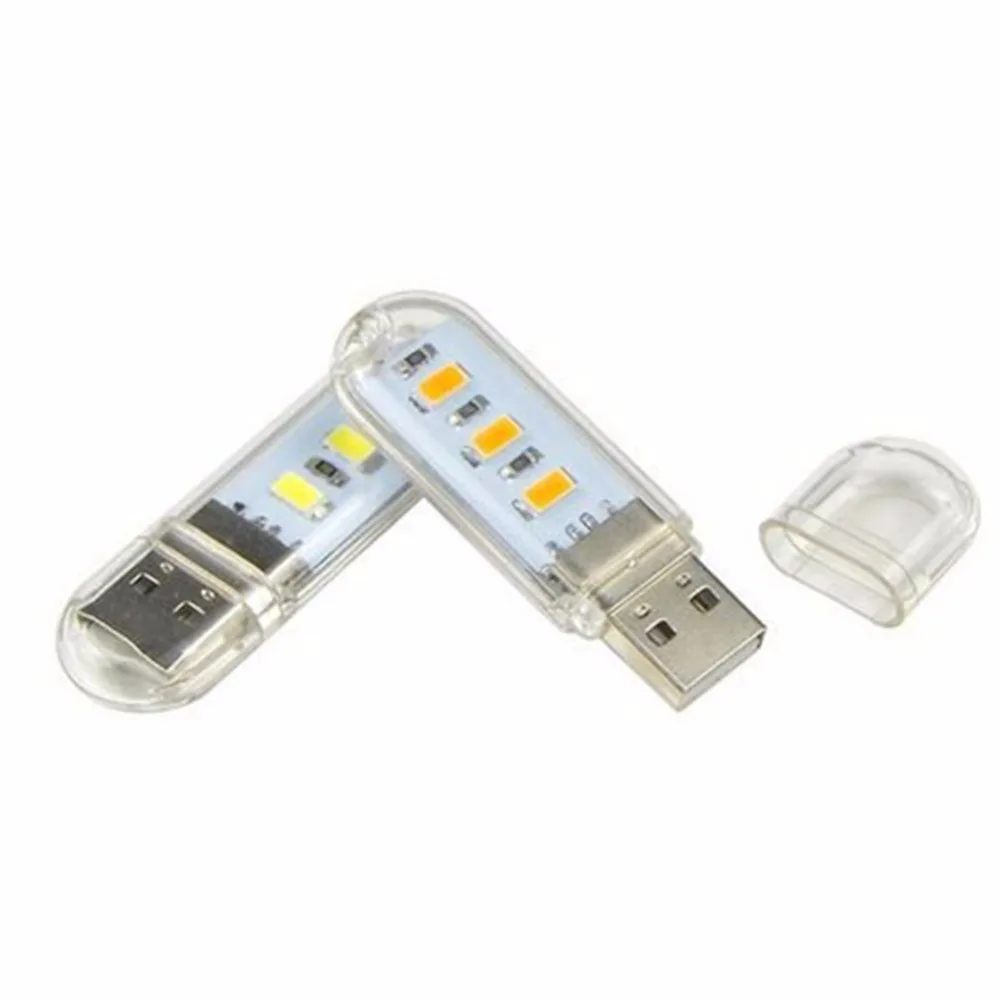 Новинка светодиодсветильник лампа с белым/теплым белым мини USB 3 светодиода 8