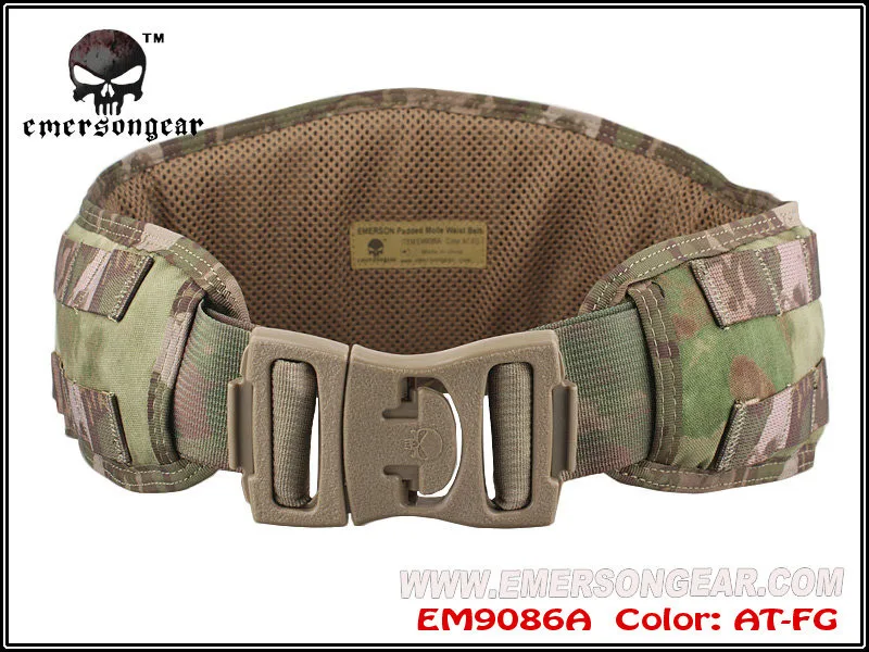 Emerson Molle поясной ремень охотничий мягкий мужской страйкбол боевой пояс MOLLE тактический 1000D нейлон(многоцветный - Цвет: AT FG