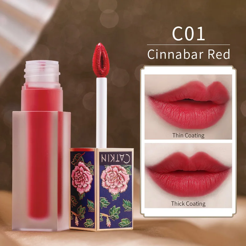 C01 Cinnabar Red CATKIN Eternal Love Vivid Melody блеск для губ 4,2 г матовый блеск для губ макияж увлажняющий питательный прозрачный блеск для губ - Цвет: C01 Cinnabar Red