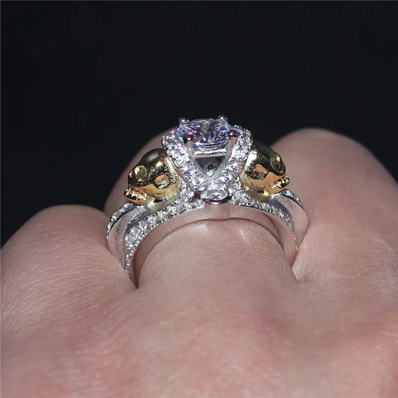 Choucong Lovers ювелирный набор колец в стиле панк 2ct 5A циркониевый камень cz