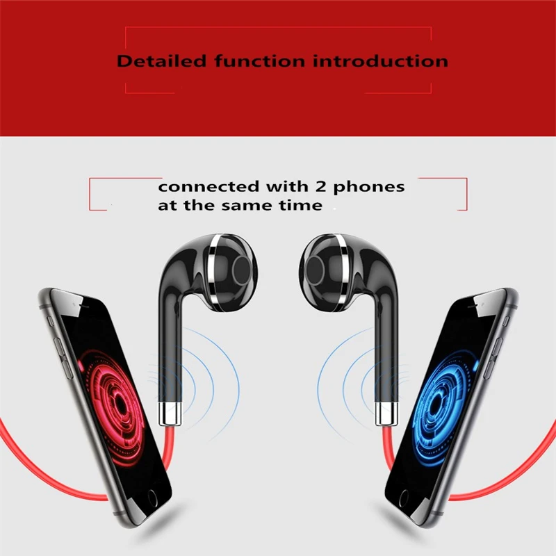 Магнитные Bluetooth наушники M & J беспроводные спортивные стереонаушники с