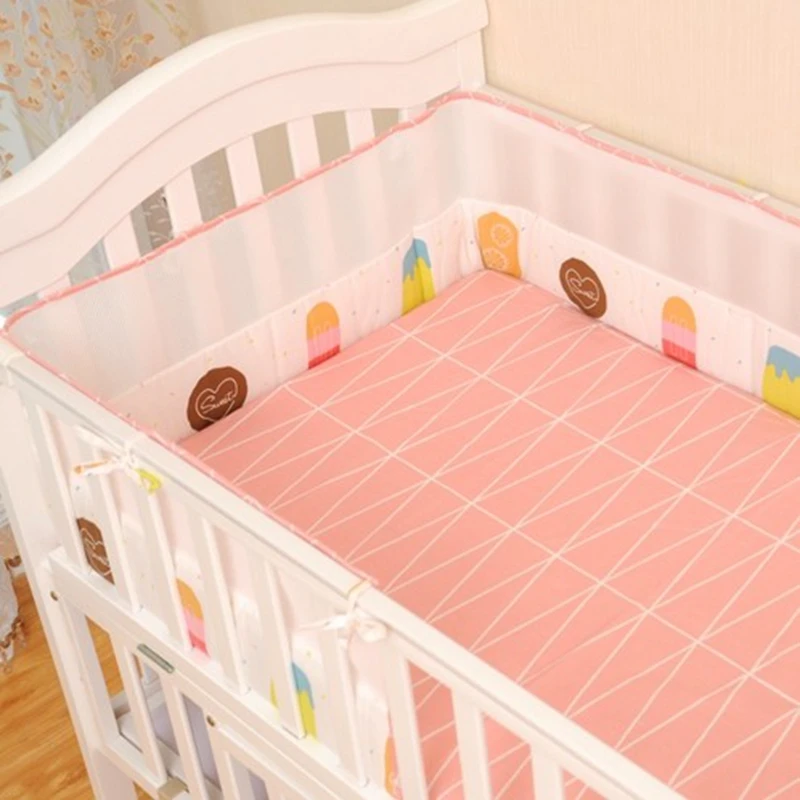 

100% Cotton Star crib bumper breathable 1pcs Newborn Bed Bumpers Protector Baby Cribs bumpers around guardrail Baby Products