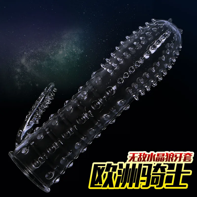 Хрустальный пенис рукав для увеличения временной задержки Мужские t
