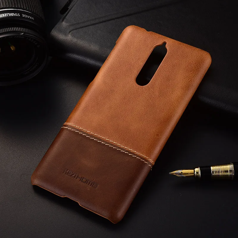 Чехол для Nokia 8 KEZiHOME, роскошный хит цвета, натуральная кожа, твердая задняя крышка, Капа для Nokia 8 5,3 '', чехол для телефона s