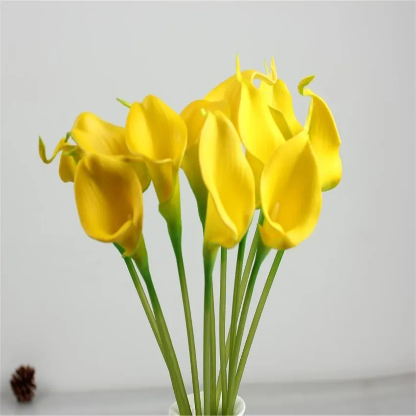 Искусственная Калла 10 шт./лот Лилия из ПВХ настоящий букет невесты цветок