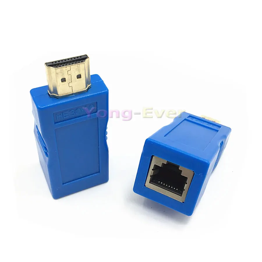 Новинка 2021 1 пара 30 м HDMI удлинитель передатчик TX/RX V1.4 HD 1080P более Cat5e CAT6 Ethernet кабель