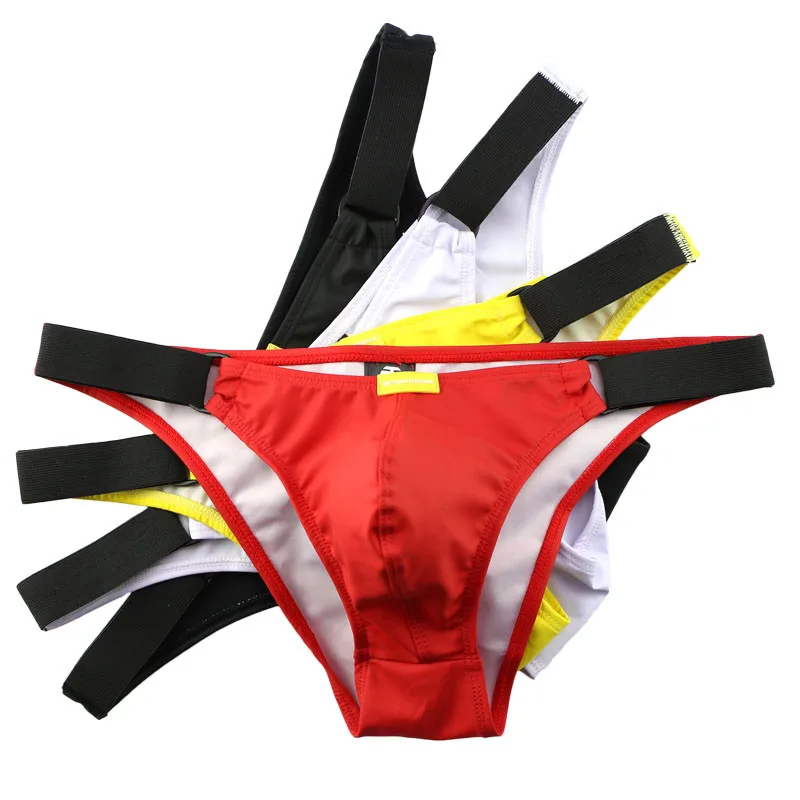4PCS PU Leather Male Underwear Mens Briefs Sexy Underpants Mens Tong Underwear Briefs  Man Briefs Underwear Men Panties Lingerie