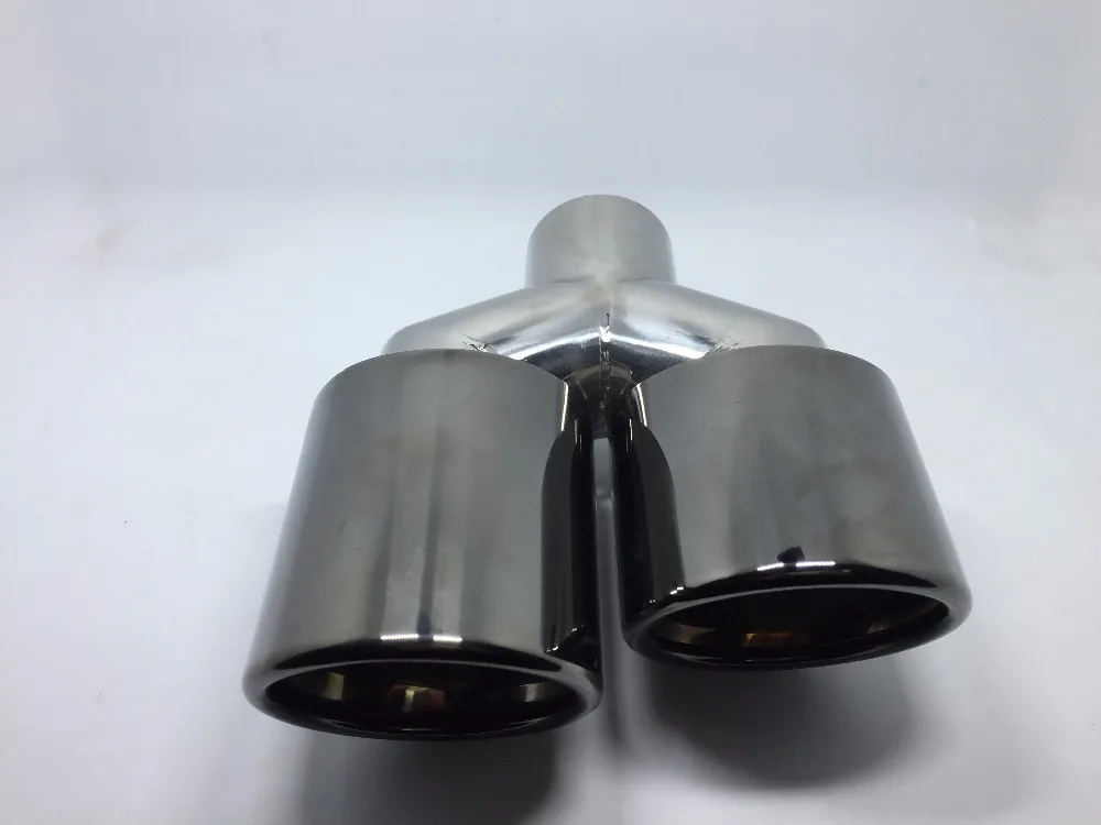 Универсальный черный двойной автомобильный глушитель выхлопной наконечник