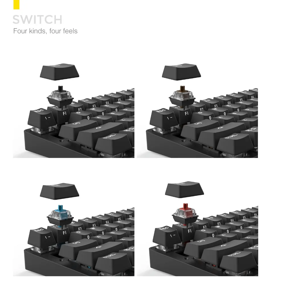 DREVO Calibur 71 ключи Игры Механическая клавиатура Беспроводной Bluetooth 4 0 Edition с RGB