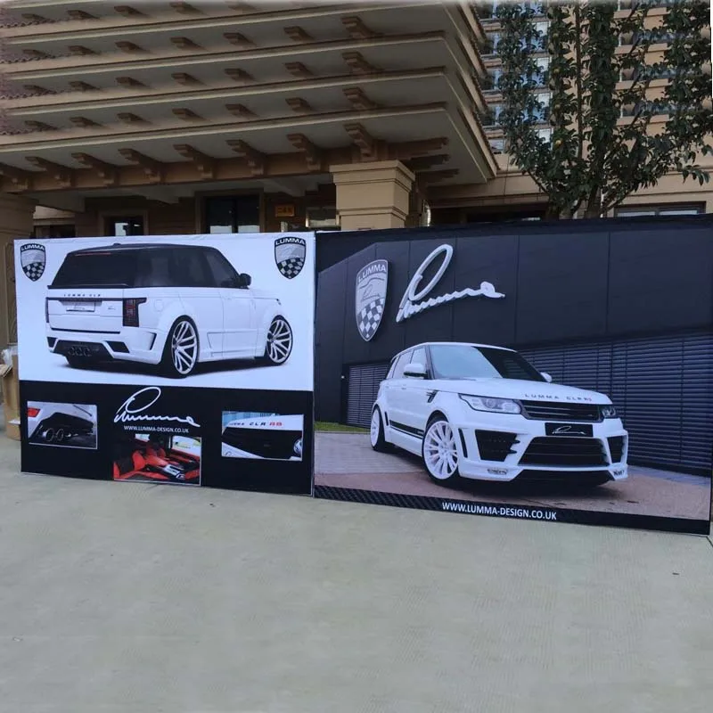 10 футов всплывающий дисплей с пользовательской графической печатью выставочные