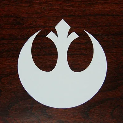 Rebel Alliance white 2 шт./компл. Звездные войны элементы Наклейка на стену с логотипом съемный автомобильный ноутбук виниловые наклейки Императорский Повстанческий Альянс наклейки с логотипом AZ425 - Цвет: Rebel Alliance white