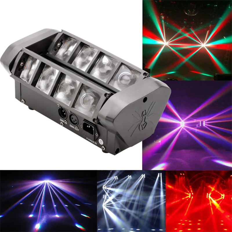 High Quality 8X10W Mini Led Spider Light DMX512 LED Moving Head Lights Led Beam Club Dj Disco Lighting KTV Lamps RGBW Beam