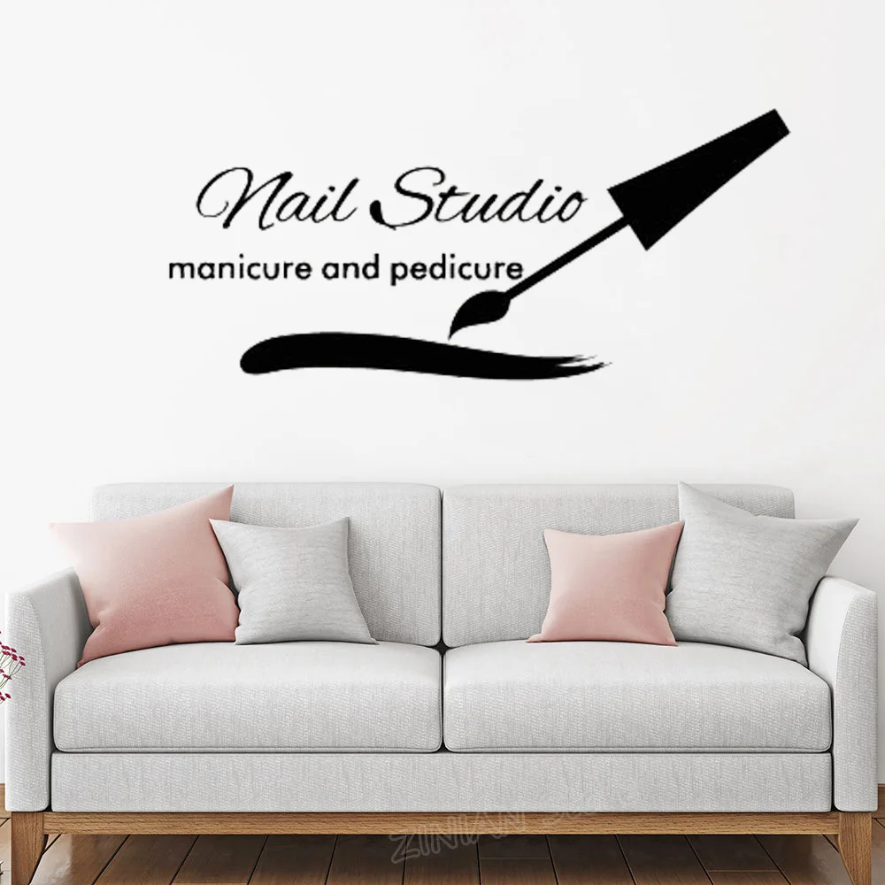 Виниловая наклейка для маникюра и педикюра стикер на стену салона красоты