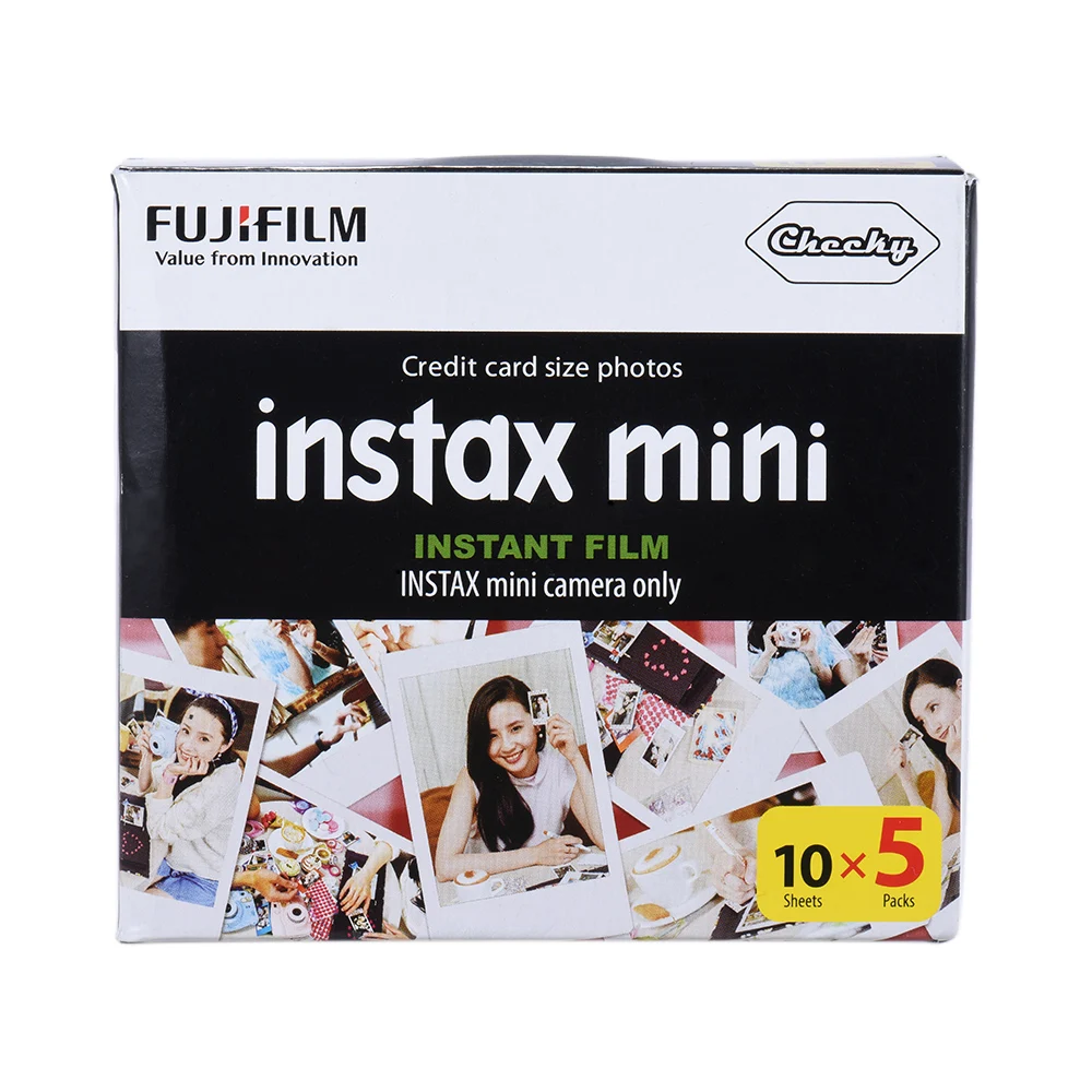 Пленка Fujifilm Instax Mini с белым краем, 50 листов, пленка для Fuji Instax mini 8 9 7s 25 50 90 SP1, фотобумага для мгновенной камеры