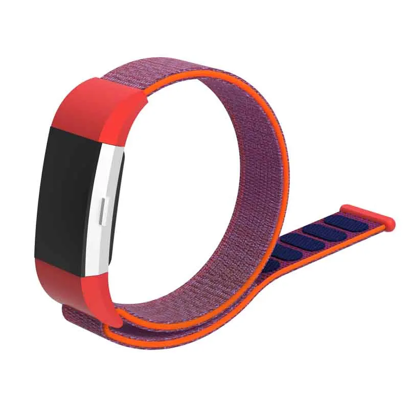 Red Модный нейлоновый ремешок Sorrea для браслета FitBit Charge 2, умный фитнес-браслет, спортивные часы, браслет на запястье, Сменные аксессуары - Цвет: Red