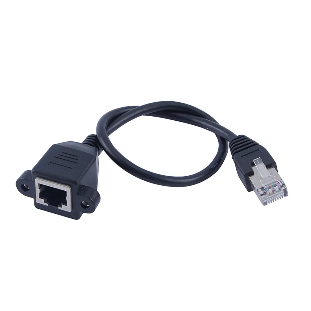 Сетевой Удлинительный кабель RJ45 штекер-гнездо с винтовым креплением Ethernet LAN #69082 1
