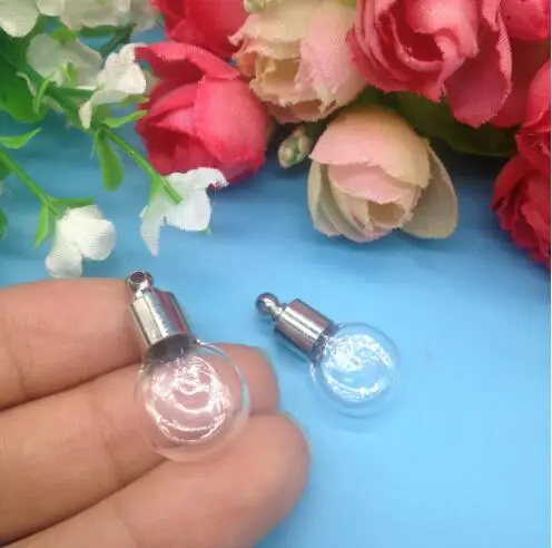 20 шт./лот Плоская Круглая миниатюрная бутылка для загадывания желаний стеклянная
