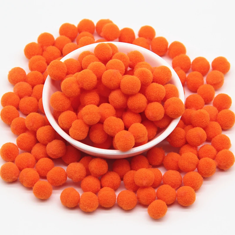 40 orange 10 мм Pom Poms 288 шт. Меховые помпоны ручной работы для одежды DIY мягкие помпоны Свадебные украшения шитье на ткани аксессуары 20 г - Цвет: 40 orange