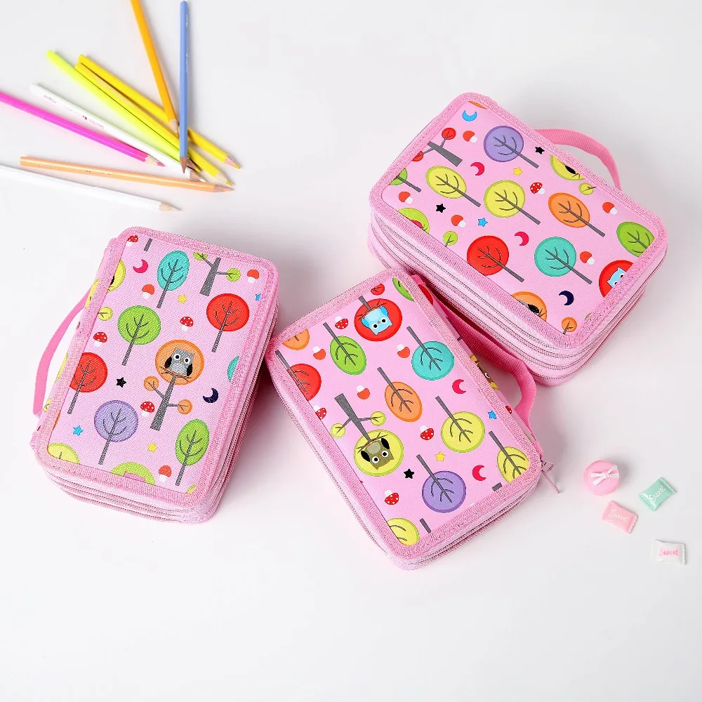36/48/72 отверстия чехол карандаш Сова estuche escolar Kawaii kalem kutusu trousse scolaire stylo материал