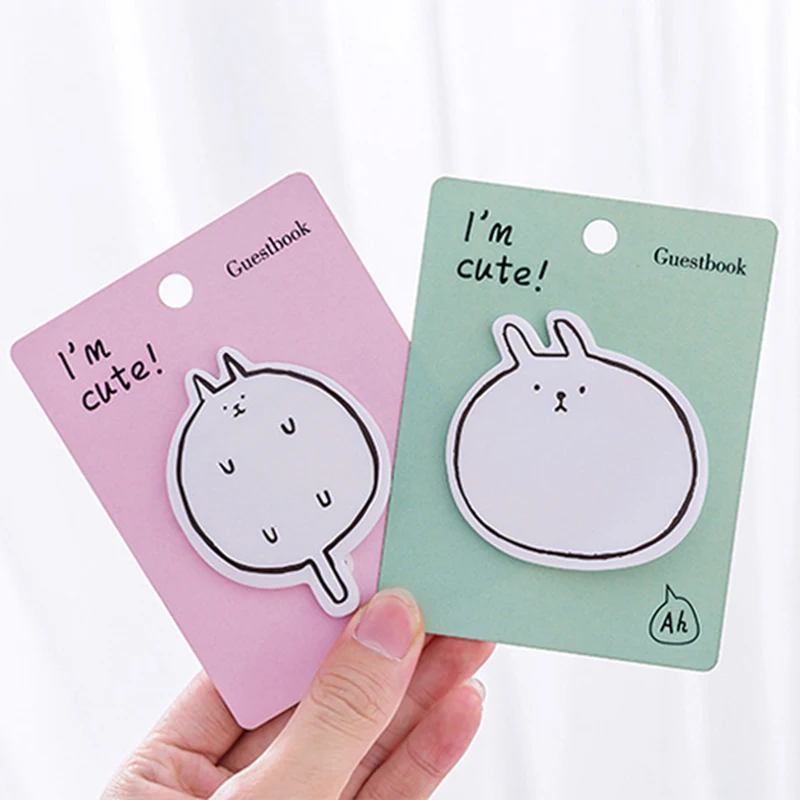 1 шт. Kawaii мультфильм животных липкий блокнот для заметок N раз бумаги на клейкой