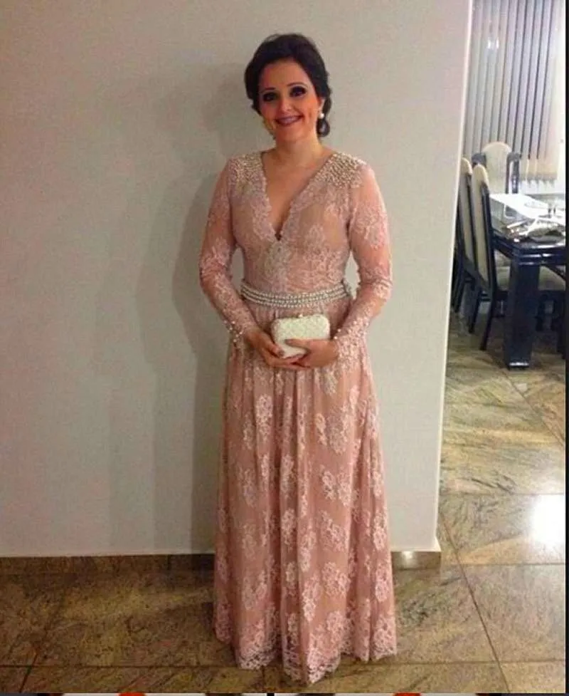 Горячий Новый Глубокий V Шеи Пром Платья С Длинным Рукавом Выпускного Вечера Dress