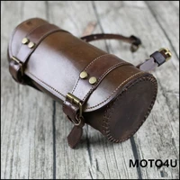 universal motorcycle handlebar bags motorbike sissy bar bags side tool bags front forks genuine leather luggage