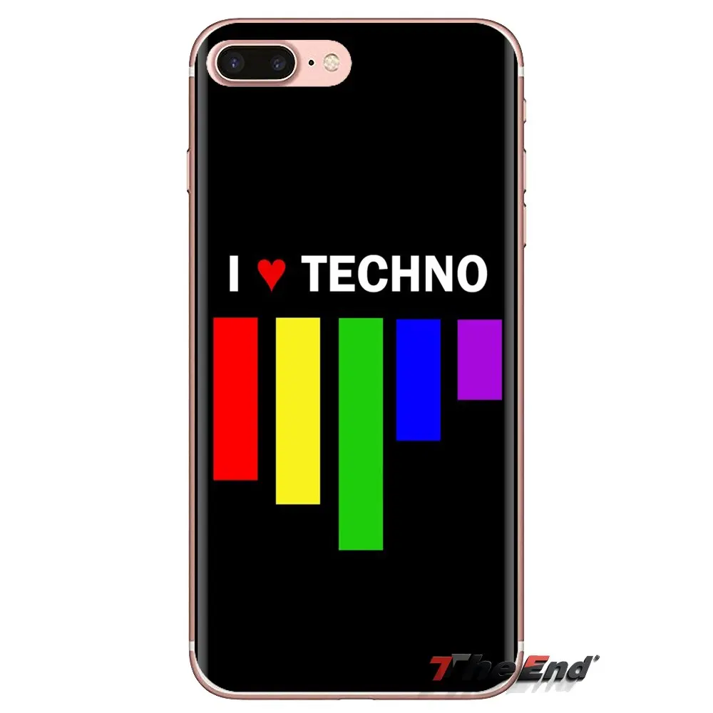 I Love Techno technology Music для LG G3 G4 Mini G5 G6 G7 Q6 Q7 Q8 Q9 V10 V20 V30 X Power 2 3 K10 K4 K8 2017 силиконовый чехол |