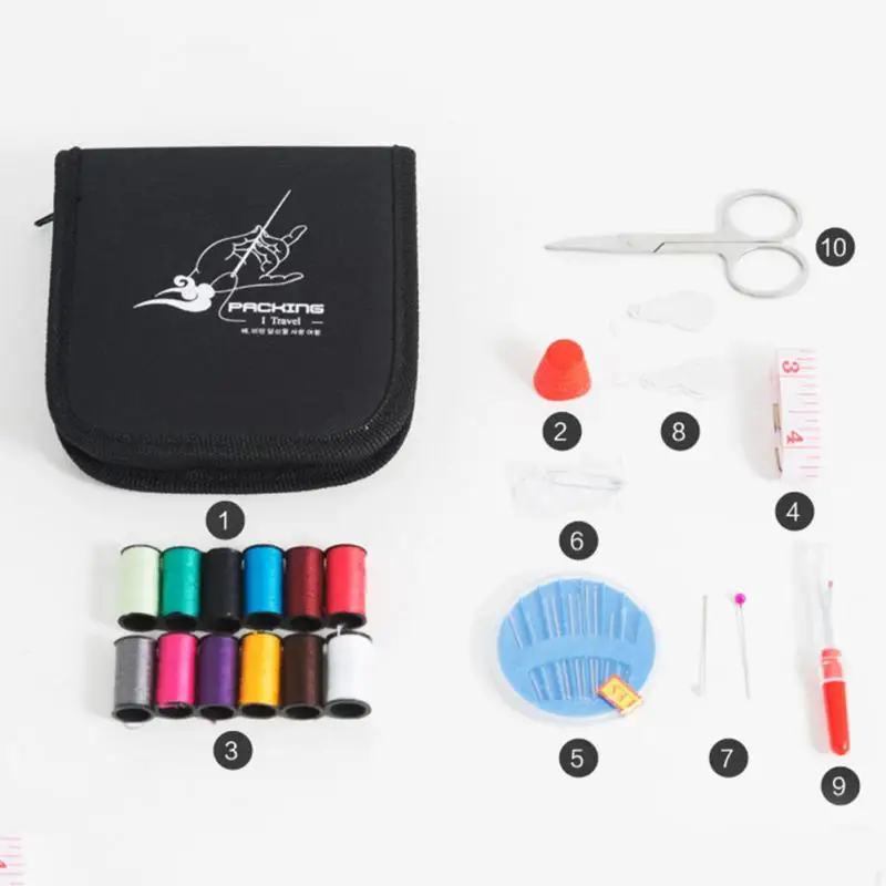 Новый DIY 10 иглы ленты Stooage Scissor наперсток набор Многофункциональный нитки швейные