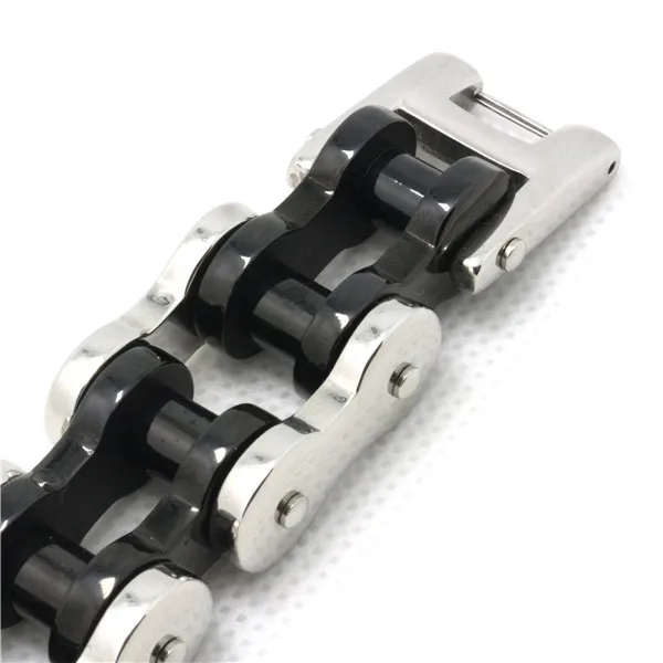 

144g Black Polishing Bicycle Chain Bracelet For Cool Man 316L Stainless Steel Hot Sale Biker Style Amazing Design Hot Bracelet
