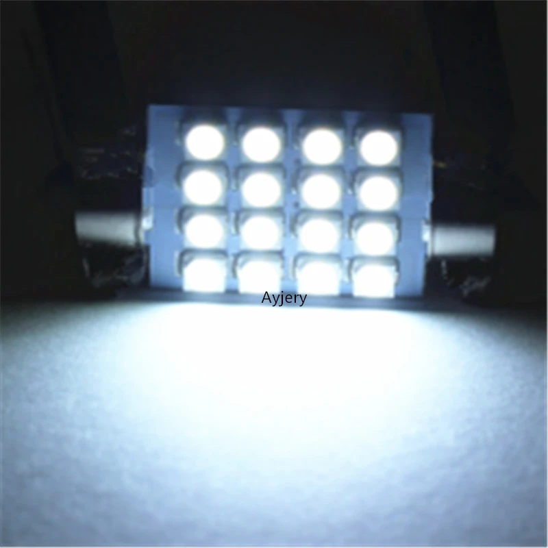 Прямая поставка с завода! 500 шт. C5W 31 мм 36 39 41 бело синий 3528 1210 16 SMD гирлянда